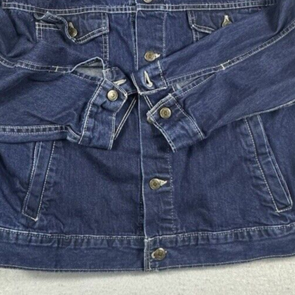 Vintage International Denim Jim Beam Trucker Jacket ID Wear Men's Large 4 Pocket - Picture 8 of 11